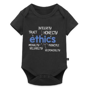 Ethics Word Description - Baby Premium short-sleeve bodysuit - black - Front