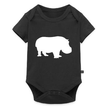Hippopotame hippopotame - Body à manches courtes Premium Bébé - noir - Devant