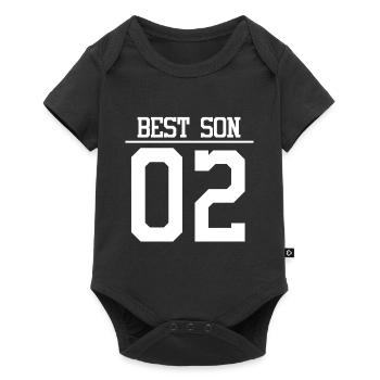 Meilleur fils 02 - Body à manches courtes Premium Bébé - noir - Devant
