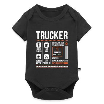 Lustiges LKW-Fahrer Trucker LKW Geschenk Herren - Baby Premium Kurzarmbody - Schwarz - Vorne