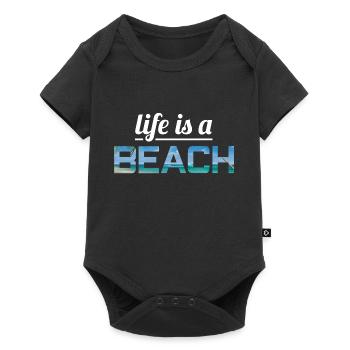 Life is a beach - Baby Premium short-sleeve bodysuit - black - Front