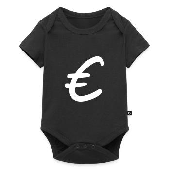 Signes de l’euro Monnaie - Body à manches courtes Premium Bébé - noir - Devant