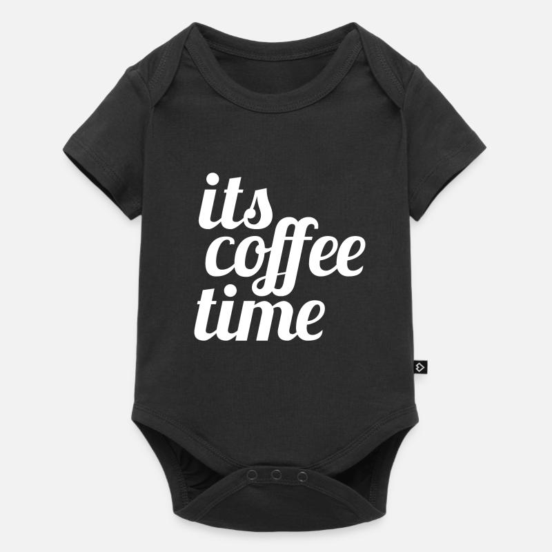 Coffee Time - Baby Premium Kurzarmbody - Schwarz
