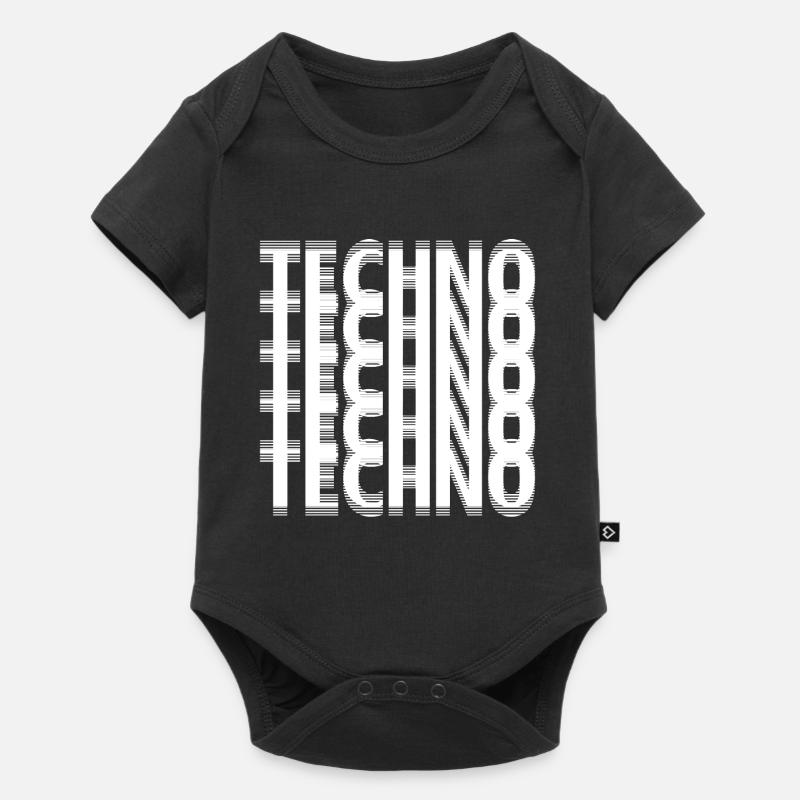 Techno - Body Premium a maniche corte per neonati  - nero