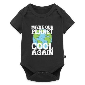 Changement climatique Jour de la Terre cool cool dicton - Body à manches courtes Premium Bébé - noir - Devant