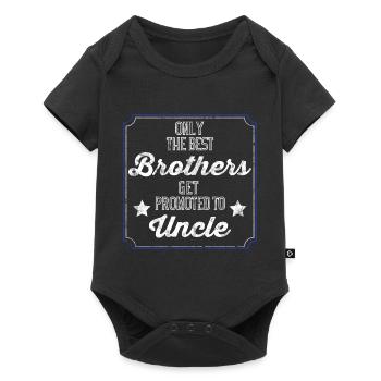 Cool meilleur frère promu à oncle - Body à manches courtes Premium Bébé - noir - Devant