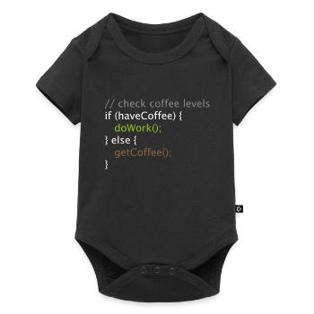 Computer Science Nerd Geek Programmer Coffee Work - Baby Premium short-sleeve bodysuit - black - Front