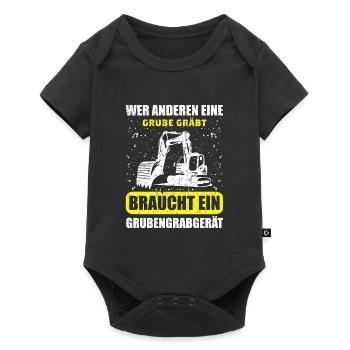 Wer Anderen Eine Grube Gräbt Grubengrabgerät - Baby Premium Kurzarmbody - Schwarz - Vorne