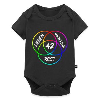 Antwort 42 - Baby Premium Kurzarmbody - Schwarz - Vorne