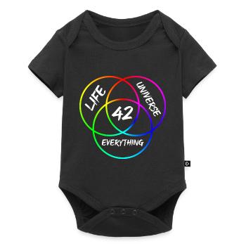 Antwort 42 - Baby Premium Kurzarmbody - Schwarz - Vorne