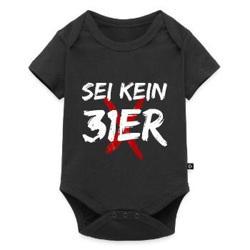 Richtiger 31er - Baby Premium Kurzarmbody - Schwarz - Vorne