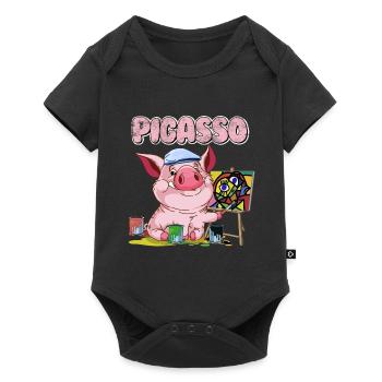 Pigasso comme Picasso - Body à manches courtes Premium Bébé - noir - Devant