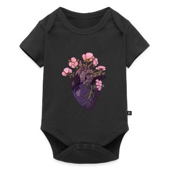 Biology Anatomical Heart Flowers Plant Life - Baby Premium short-sleeve bodysuit - black - Front