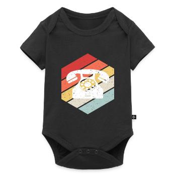 Phone Retro Vintage - Baby Premium short-sleeve bodysuit - black - Front