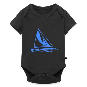Segelboot - Baby Premium Kurzarmbody - Schwarz - Vorne