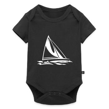 Segelboot - Baby Premium Kurzarmbody - Schwarz - Vorne