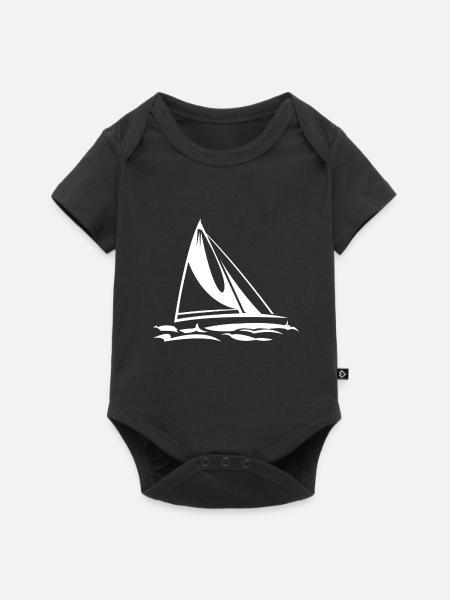 Segelboot - Baby Premium Kurzarmbody - Schwarz