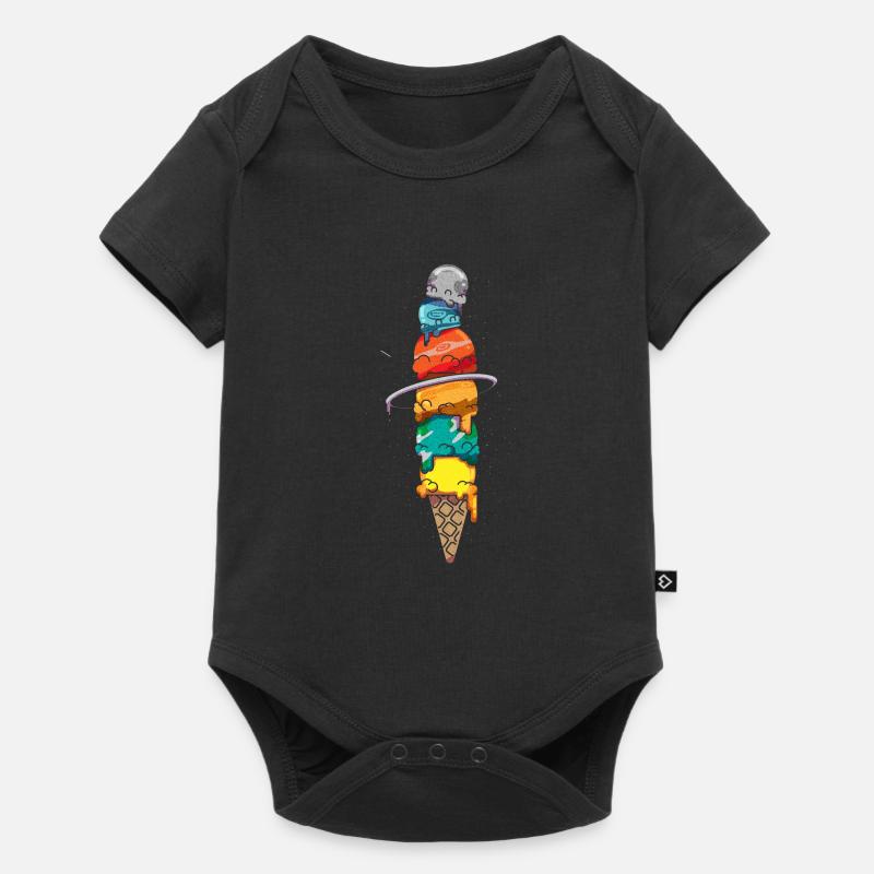 Space Ice Waffle Solar System Summer Mars - Baby Premium short-sleeve bodysuit - black