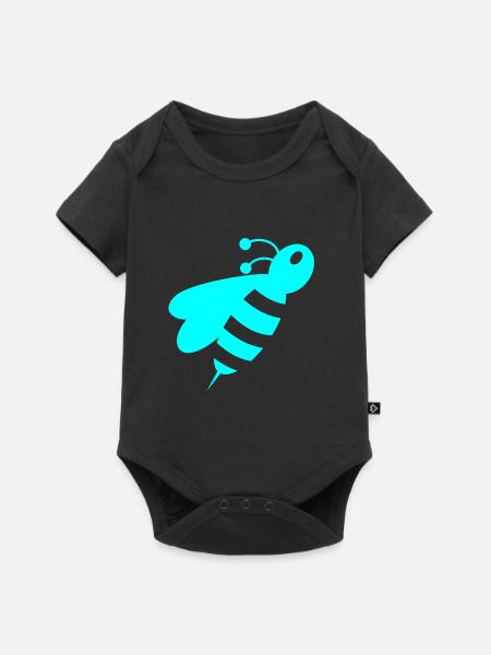 Biene - Baby Premium Kurzarmbody - Schwarz