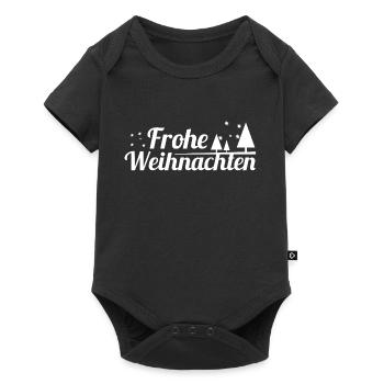 Frohe Weihnachten - Baby Premium Kurzarmbody - Schwarz - Vorne