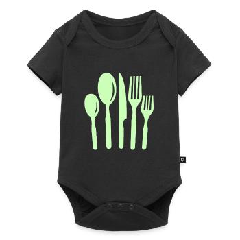 kitchen Cutlery - Baby Premium short-sleeve bodysuit - black - Front