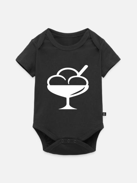 Eisbecher - Baby Premium Kurzarmbody - Schwarz