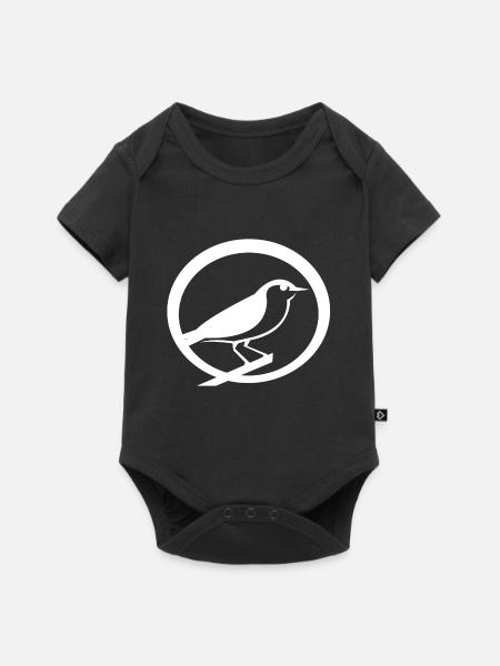 Vogel - Baby Premium Kurzarmbody - Schwarz