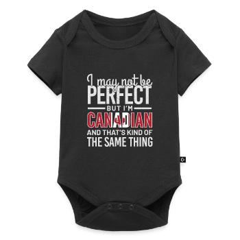 canadien - Body à manches courtes Premium Bébé - noir - Devant