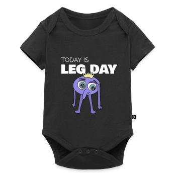 Gym aujourd'hui est le jour des jambes - Body à manches courtes Premium Bébé - noir - Devant