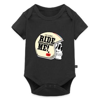 Ein cooles MotocrossTShirt für Reiter "Hi Girl - Baby Premium Kurzarmbody - Schwarz - Vorne