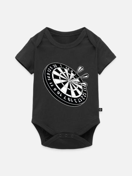 Dartscheibe Dart - Baby Premium Kurzarmbody - Schwarz