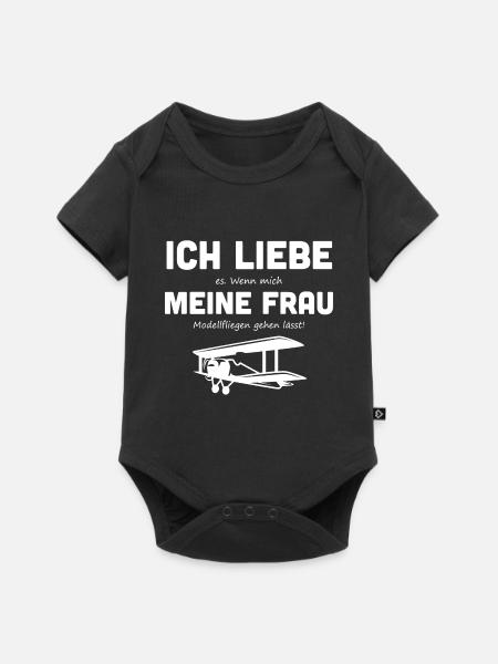 Modellflieger RC Pilot fliegen Kunstflug Geschenk - Baby Premium Kurzarmbody - Schwarz