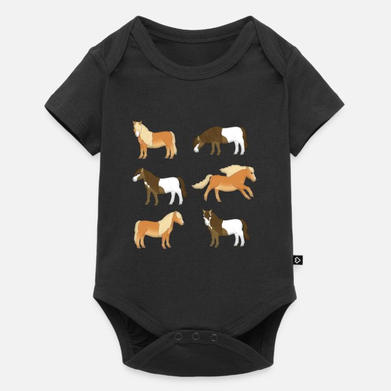 Shetland Pony Selection - Baby Premium short-sleeve bodysuit - black