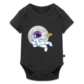 Pizza astronaut - Baby Premium short-sleeve bodysuit - black - Front