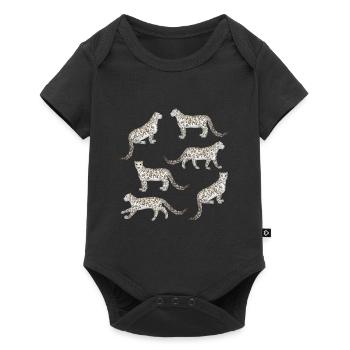 Snow leopard selection - Baby Premium short-sleeve bodysuit - black - Front