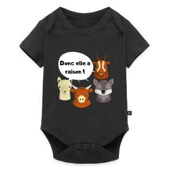 Donc elle a raison - Body à manches courtes Premium Bébé - noir - Devant