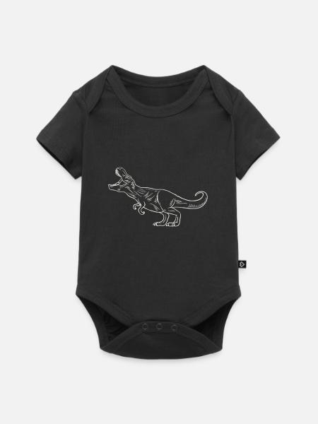 T-Rex - Dinosaurier - Dinosaurs - Baby Premium Kurzarmbody - Schwarz