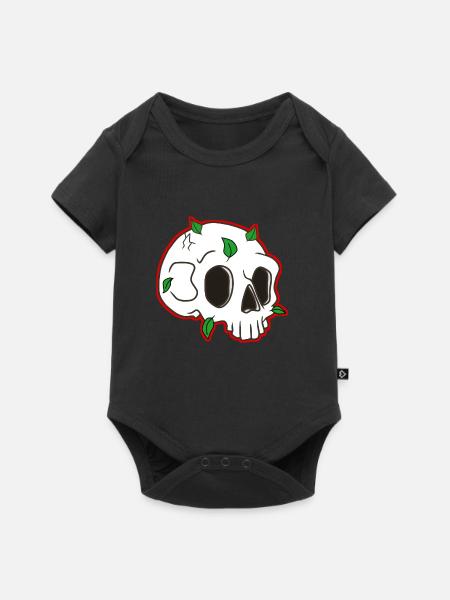Totenkopf Design - Baby Premium Kurzarmbody - Schwarz