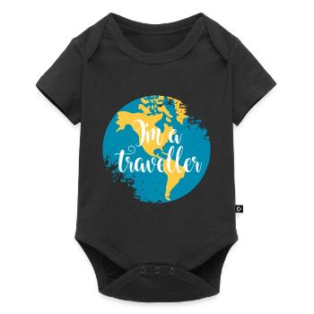 Bouton Traveller America - Body à manches courtes Premium Bébé - noir - Devant
