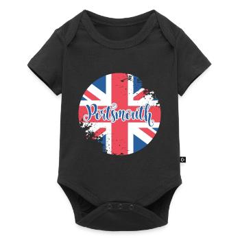 Button Portsmouth - Baby Premium short-sleeve bodysuit - black - Front