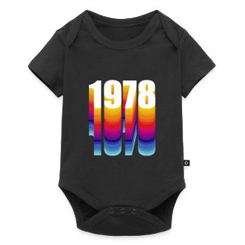 1978 année de naissance - Body à manches courtes Premium Bébé - noir - Devant