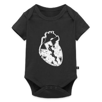 Ein Herz für Sanitäter - Rettungsdienst - Baby Premium Kurzarmbody - Schwarz - Vorne