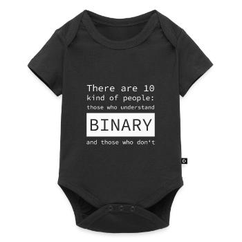 Types of people: Binary - Baby Premium short-sleeve bodysuit - black - Front