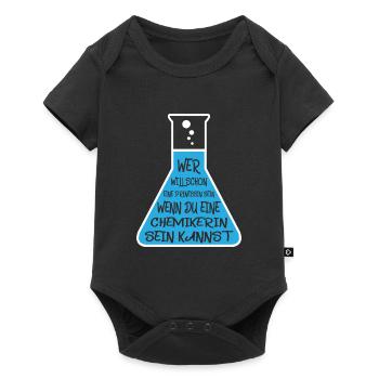 Wer Will Prinzessin Sein Wenn Auch Chemikerin Geht - Baby Premium Kurzarmbody - Schwarz - Vorne