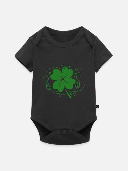Kleeblatt - Baby Premium Kurzarmbody - Schwarz