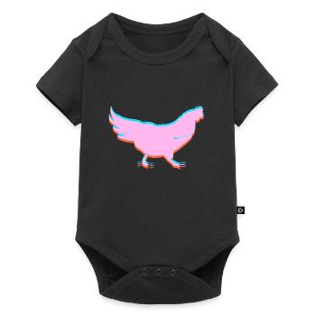 Chicken Chicken 3D Effect - Baby Premium short-sleeve bodysuit - black - Front