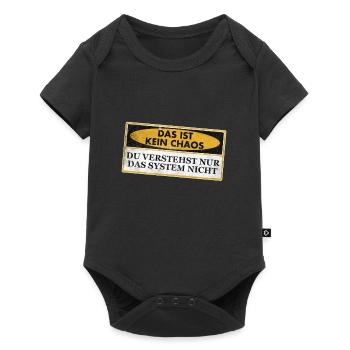 Chaos - Chaotisch - Chaot - Baby Premium Kurzarmbody - Schwarz - Vorne