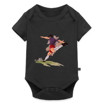 footballer - Baby Premium short-sleeve bodysuit - black - Front