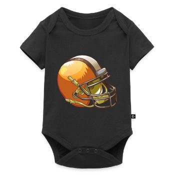Football helmet - Baby Premium short-sleeve bodysuit - black - Front