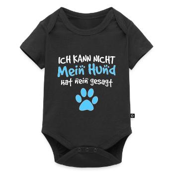 Lustiger Spruch Witzige Sprüche Hunde Hund Pfote - Baby Premium Kurzarmbody - Schwarz - Vorne
